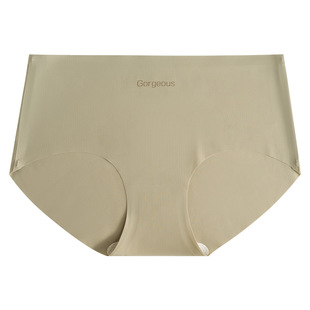 内裤女士桑蚕丝抗菌中腰无痕冰丝不夹臀女生三角短裤衩底裤头健身