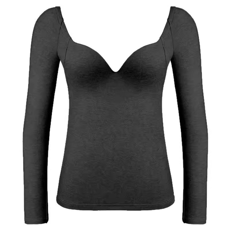 【所有姐姐的衣橱直播间】宝诗嫣小胸聚拢修身保暖内衣带胸垫上衣