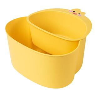 懒人卡通果盘家用客厅嗑瓜子神器果篮零食干果盒双层沥水盘水果盆