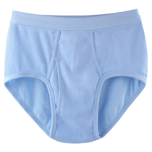 男士纯棉内裤高腰三角大码白色全棉内裤透气吸汗前开口中老年爸爸