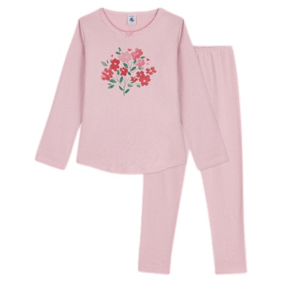 【2025秋冬新品】Petitbateau小帆船童装女童家居睡衣套装A0E9P01