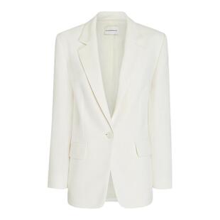 CLUB MONACO女士翻领醋纤西服简约单粒扣修身通勤职业西装外套