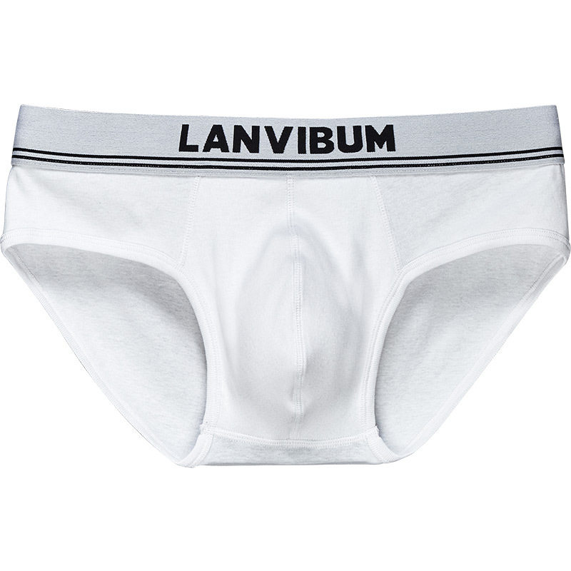 lanvibum新款时尚纯棉舒适透气U凸囊袋低腰性感个性男士三角内裤