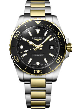 【新品】Longines浪琴官方康卡斯潜水系列腕表男表间金石英腕表