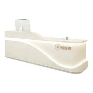 美容院吧台桌收银台月子中心产后护理烤漆前台口腔牙科诊所接待台