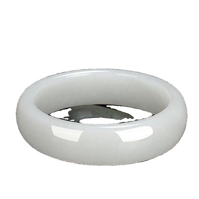 现货玉石现货新疆白玉手镯女仿和田玉青白玉石镯子手串