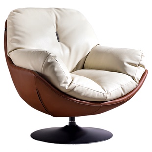 简约现代单人沙发椅客厅设计师懒人休闲沙发椅旋转椅家用设计师