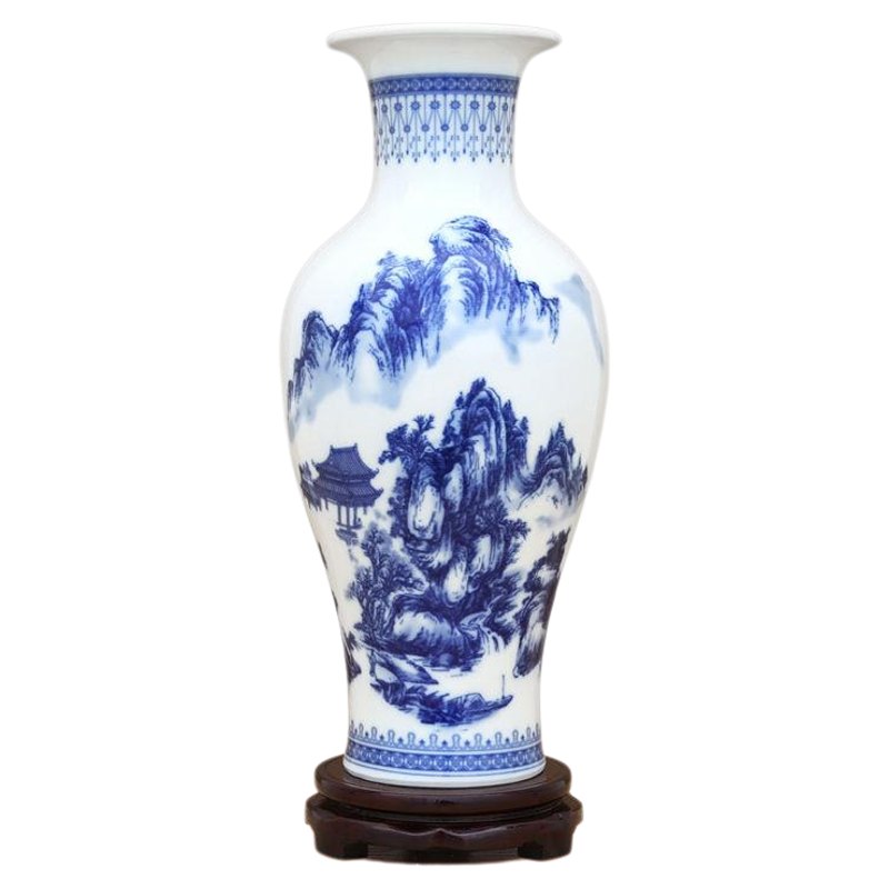 景德镇陶瓷器青花大瓶摆件