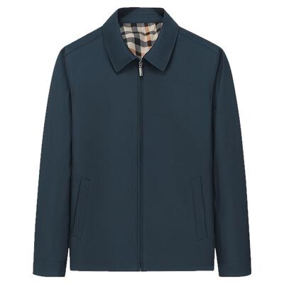 恒源祥男士中老年纯棉夹克衫翻领