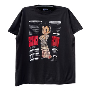 Astro Boy铁臂阿童木卡通动漫美式短袖T恤vintage古着情侣半袖潮
