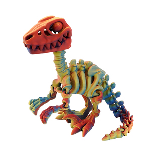 恐龙玩具3D打印仿真模型骨架侏罗纪迅猛龙史前动物男孩儿童小物件