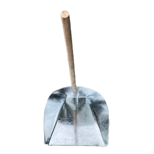 铁簸箕环卫特大号保洁庭院老式不锈钢皮户外畚箕木把手垃圾撮畚斗