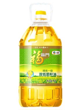 福临门精炼一级双低菜籽油5L 家用烹饪饭店食用油 转基因