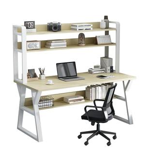 电脑桌书桌学生家用书架一体电脑桌台式卧室学习写字桌子简易初中