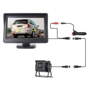 货车倒车影像显示屏大小收割机面包车12--24V夜视中巴高清记录仪