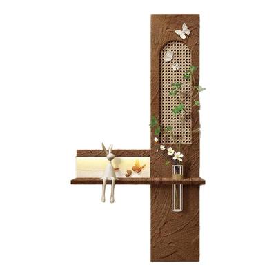 中古风可水培绿植玄关装饰画2025年新款走廊过道挂画入户门壁灯画