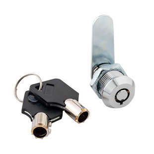 跨境电器箱设备转舌锁平面圆形弹珠子锁梅花圆简钥匙信箱锁工具