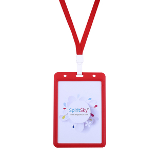 卡富仕热销款B7特超大号双孔后盖式活动会议胸牌卡套工作证嘉宾证参赛出入证展会证带中空棉挂绳印字定制做