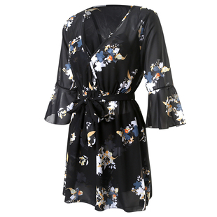 泳衣大码胖mm遮肉分体遮肚三件套外搭宽松罩衫平角裤泡温泉泳装女