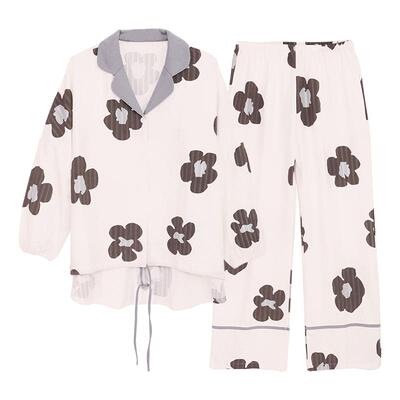 睡衣女春秋季纯棉长袖家居服