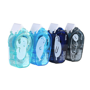 PLUS普乐士点点胶海洋动物学生双面胶norino可爱迷你手工胶可换芯