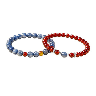 宫里上新蓝色水晶手链天然石榴石手串女高级感送女友闺蜜生日礼物