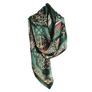 高档缎面复古真丝大方巾100%桑蚕丝杭州丝绸礼品超大披肩围巾丝巾