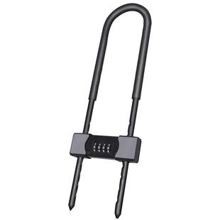 密码锁u型锁玻璃门锁防水防锈u形锁商铺家用大门加长防撬防盗挂锁