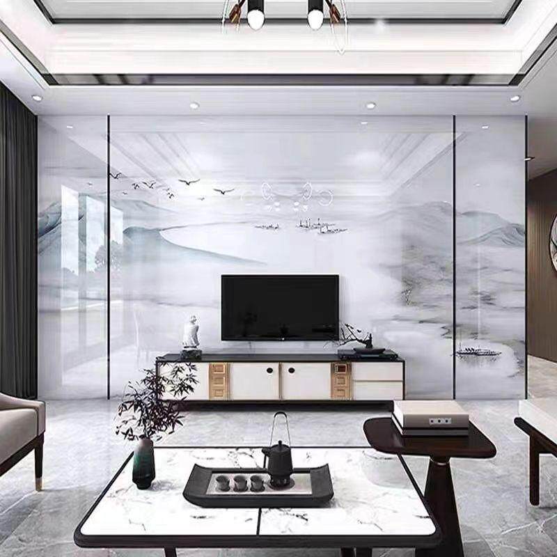 3D北欧轻奢竹木纤维集成板电视背景墙8D客厅沙发碳晶板快装护墙板