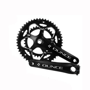 台湾PROWHEEL浩盟公路自行车中空一体牙盘 8 9 10 11速超轻铝双盘