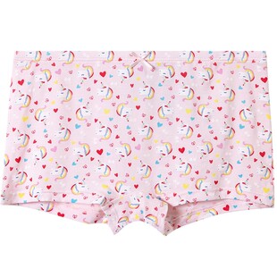 舒雅莫代尔女童内裤小女孩纯色平角裤儿童学生三角底裤