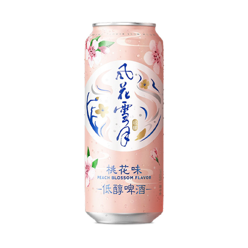 风花雪月风花桃花/柠檬味果味果酒500ml*12罐装整箱啤酒茉莉微醺