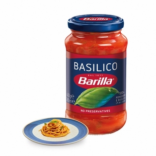 Barilla百味来意大利面酱罗勒那不勒斯香蒜奶酪热那亚青酱意粉酱