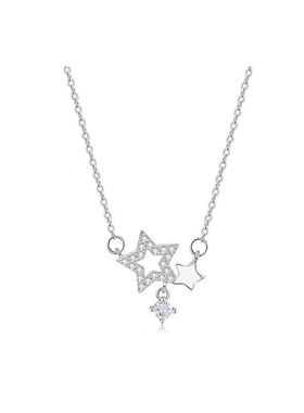S999纯银星星项链锁骨链