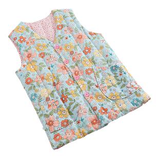 成人纯手工棉花马甲女士秋冬季内外穿棉坎肩加厚居家背心外套马夹