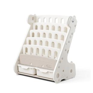 英禾儿童书架玩具收纳架宝宝绘本架落地置物架子二合一多层收纳架