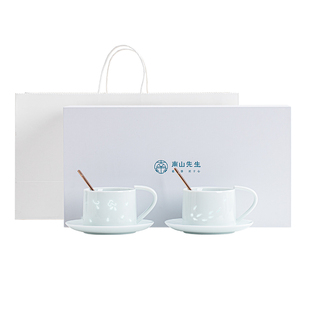 南山先生鲤遇小福葫咖啡杯对杯陶瓷玲珑早餐杯家用轻奢水杯送礼