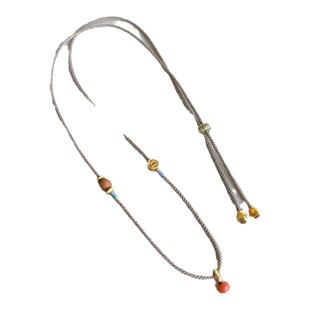 原创手工编织绳子挂件绳佛牌锁包金锁编绳可调节吊坠绳蜜蜡绳