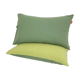 绿色枕头套40x60全棉纯棉儿童枕套48cmx74cm一对装枕芯内胆套单个