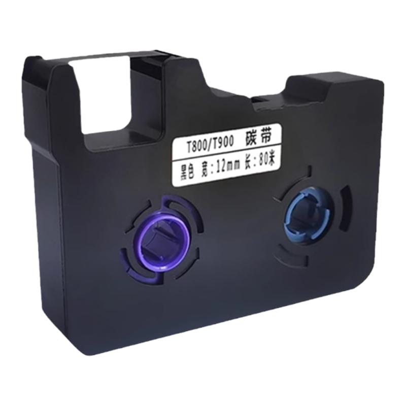 适用赛恩瑞德T800 900色带TR80B标签贴纸线号码管打印机黑色碳带