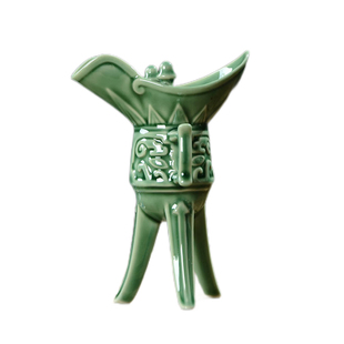 陶瓷酒具套装三足仿古酒壶白酒杯烈酒爵杯一壶四杯礼盒装礼品送礼