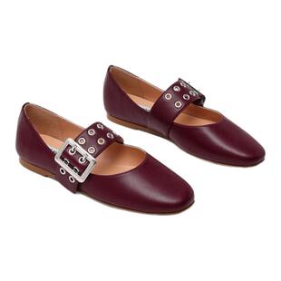 Steve Madden思美登ATLANTICA26早春焕新宽带铆钉玛丽珍平底女