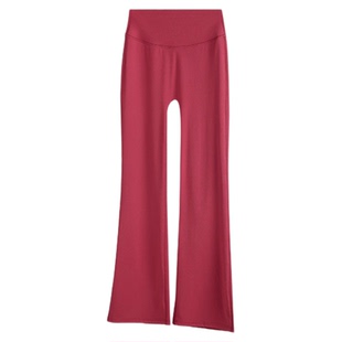 八分微喇鲨鱼裤女2025新款小个子瑜伽裤白色休闲喇叭裤子夏季薄款