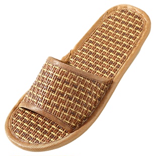 夏季室内草席藤草编凉拖鞋女式防滑软底家用男士夏天地板居家拖鞋