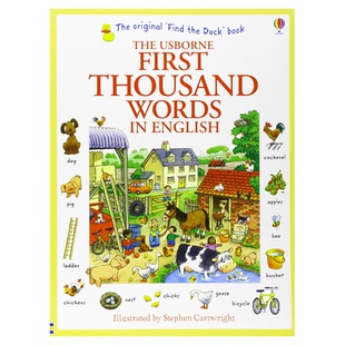 1000个英语单词  词汇书 平装大开 英文原版 First Thousand Words in English 儿童英语启蒙认知绘本   全彩插图图解词典