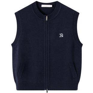 [纯羊毛]Navigare意大利小帆船针织马甲女秋季新款毛衣背心外套