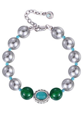 真多麻灰珍珠手链女款