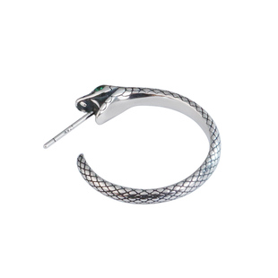 YUKI男士925纯银耳钉衔尾蛇饰品INS欧美潮女银耳环嘻哈街头耳饰品