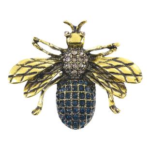 昆虫蜜蜂合金水钻胸针男女服装防走光领口固定别针夏天百搭配饰