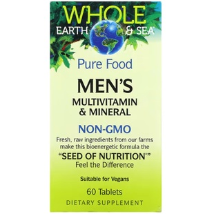 Natural Factors男士全食复合维生素矿物质60片 保税直发